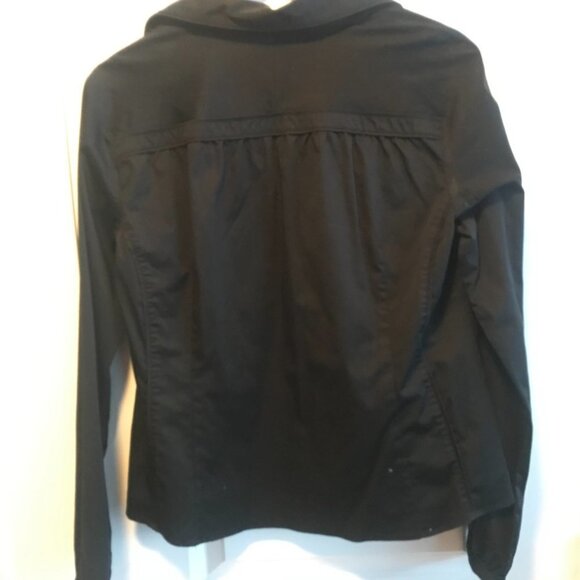 Club Monaco Women’s Shirt Blouse Black Large EUC - Picture 8 of 10
